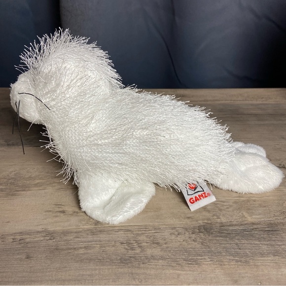 Ganz Webkinz White Seal Fuzzy Eyelash Stuffed Animal Toy Plush NO Code 10” - Picture 2 of 8